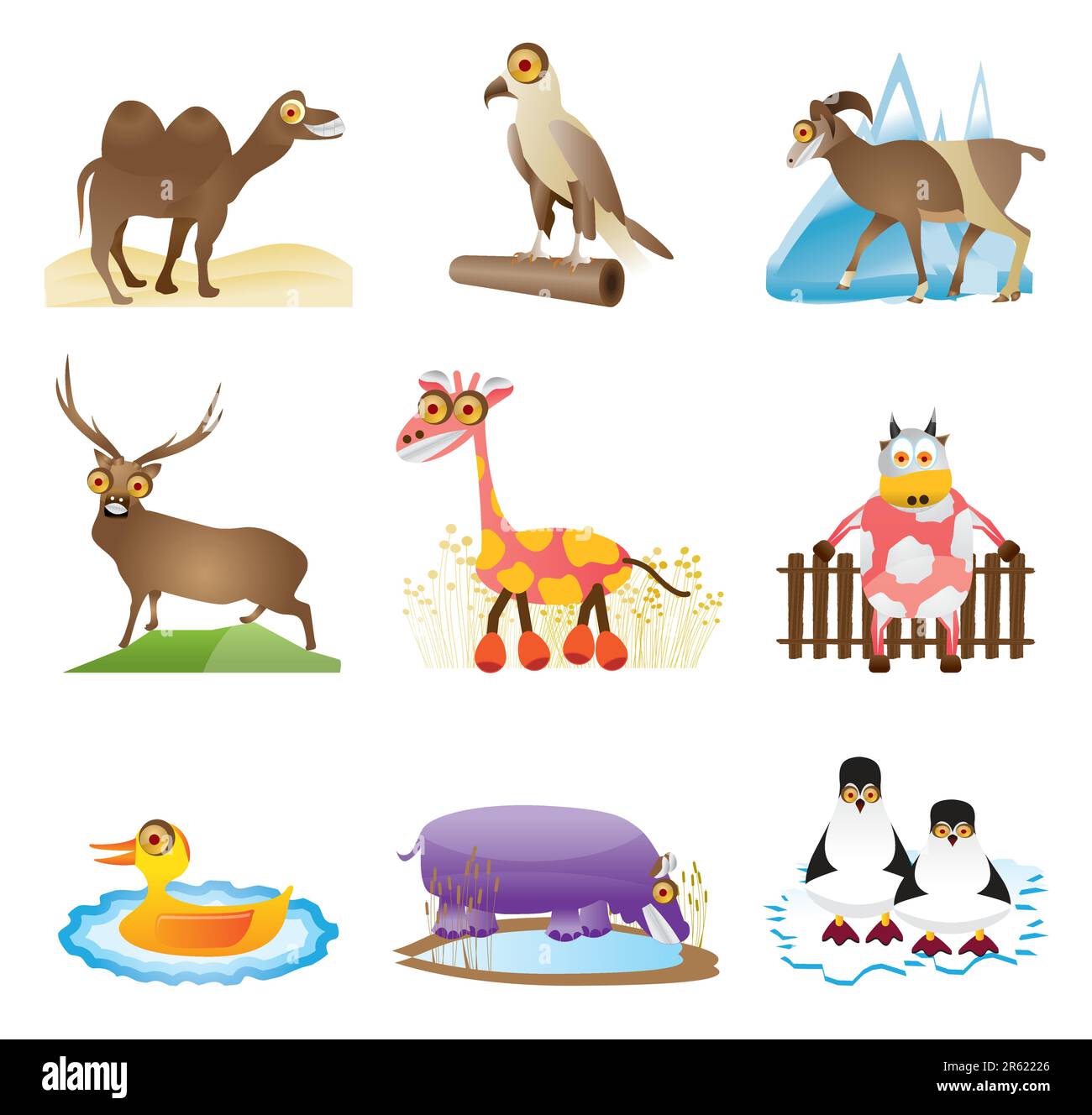 wild animal vector cartoon series 2 Stock Vector Image & Art Alamy