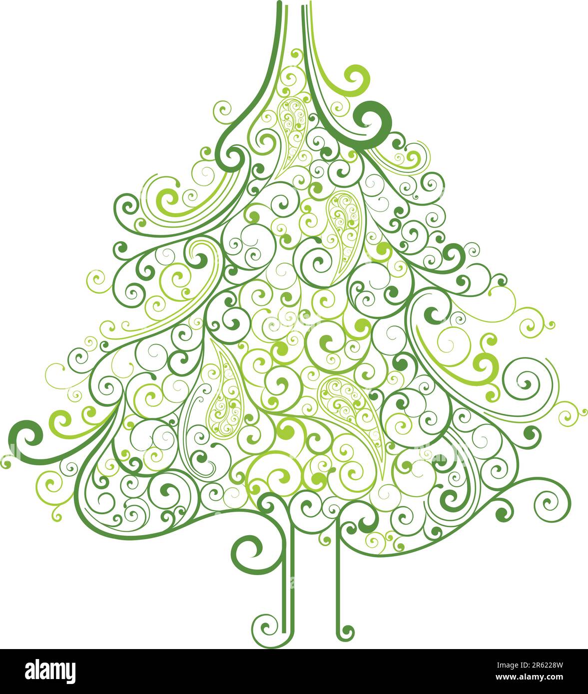 illustration drawing of Christmas tree Stock Vector Image & Art - Alamy