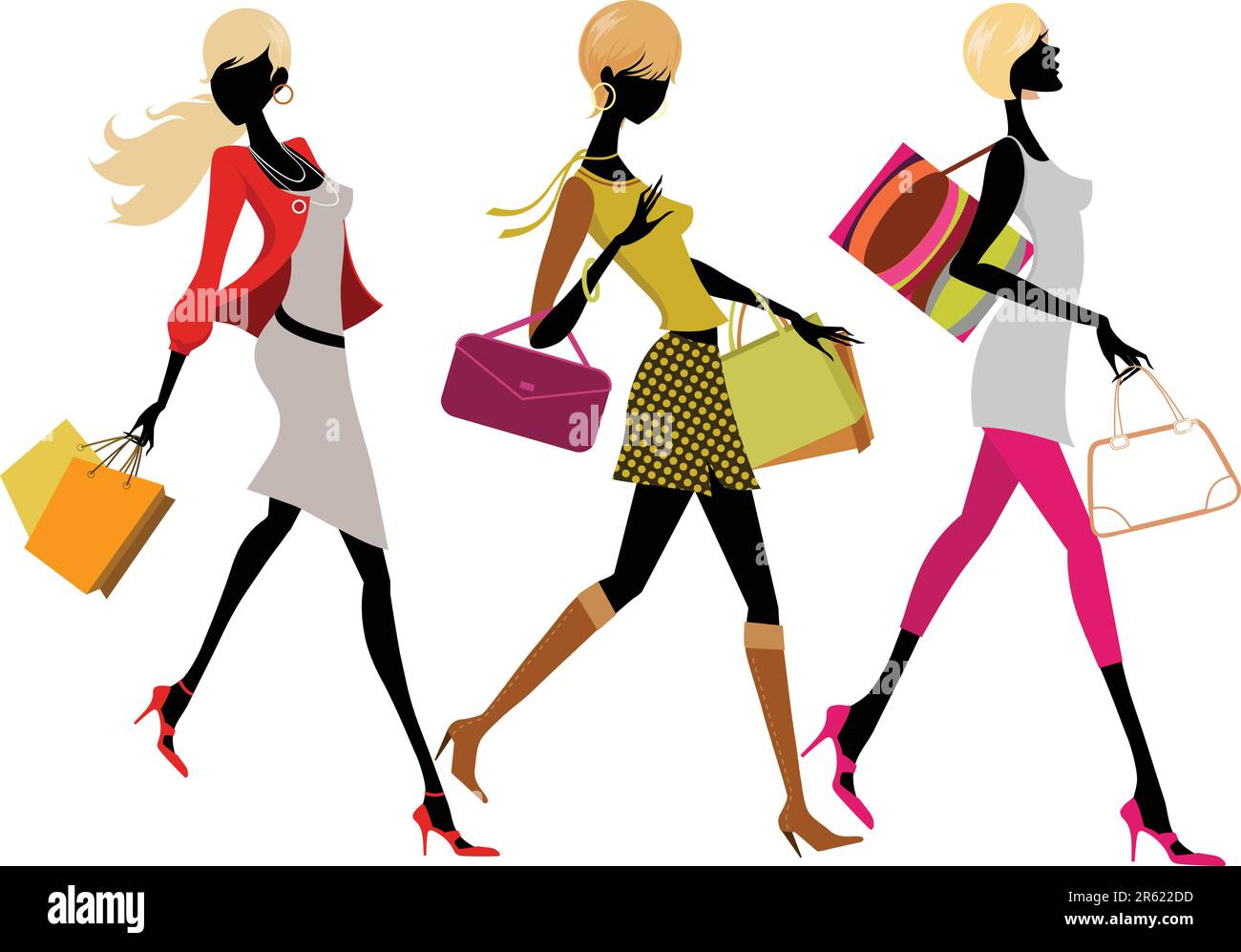 illustration drawing of fashion girls Stock Vector Image & Art Alamy
