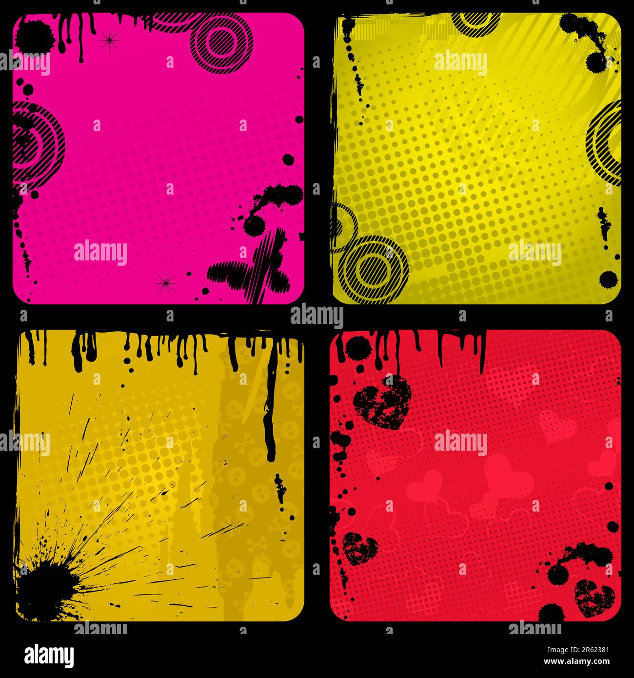 Set of four grunge backgrounds with dirty Stock Vector Image & Art - Alamy