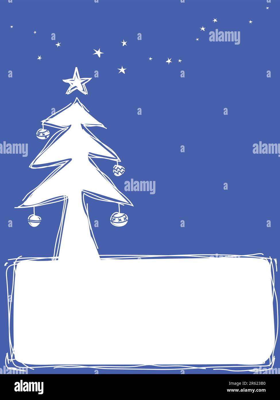 blue Christmas background with snow Stock Vector