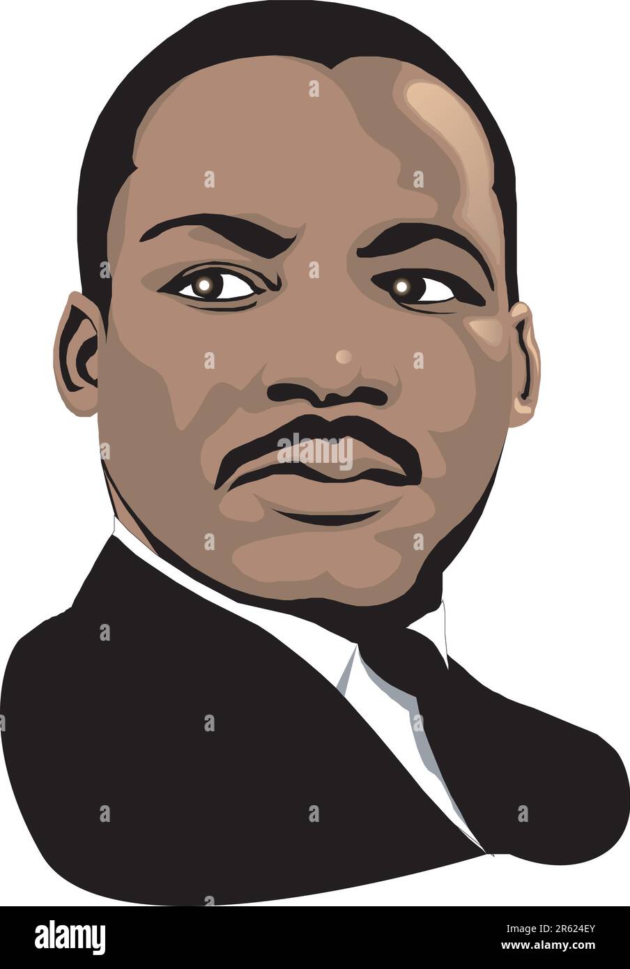 Vector Martin Luther King for black history month or MLK day Stock