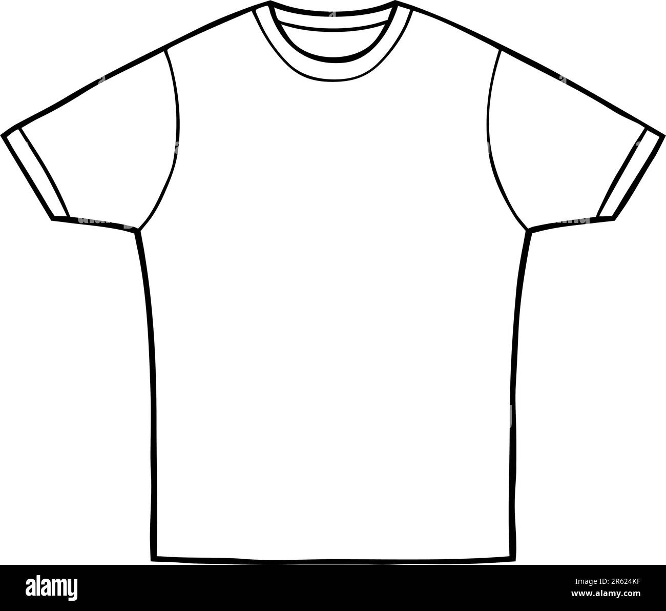 Clothing line art - t-shirt - black and white Stock Vector Image & Art