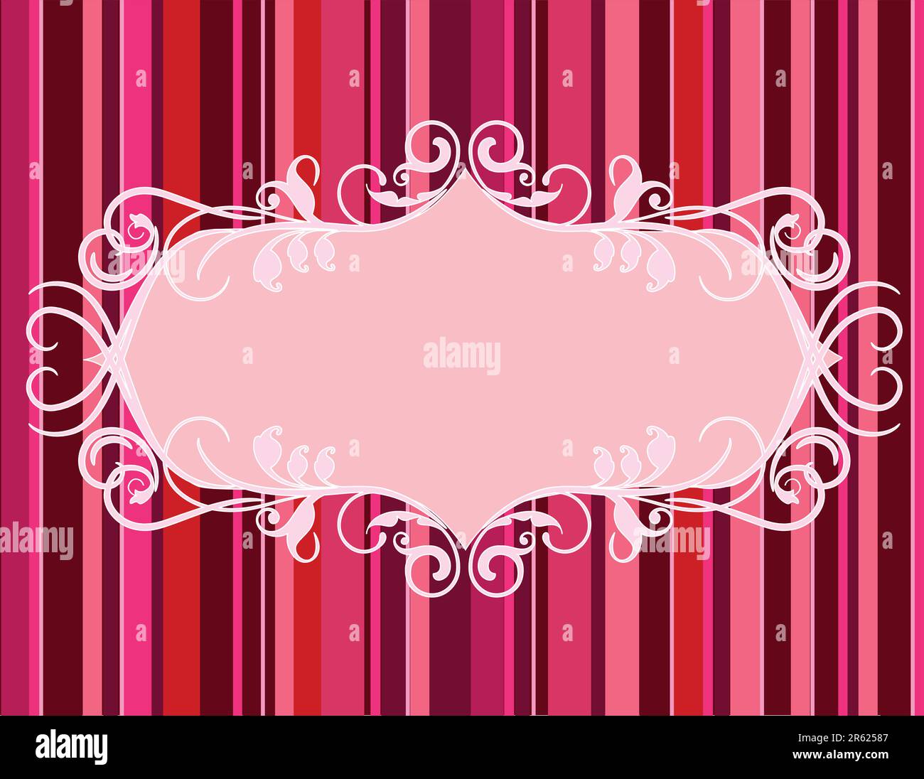 valentine background with frame for your own massage. Stock Vector