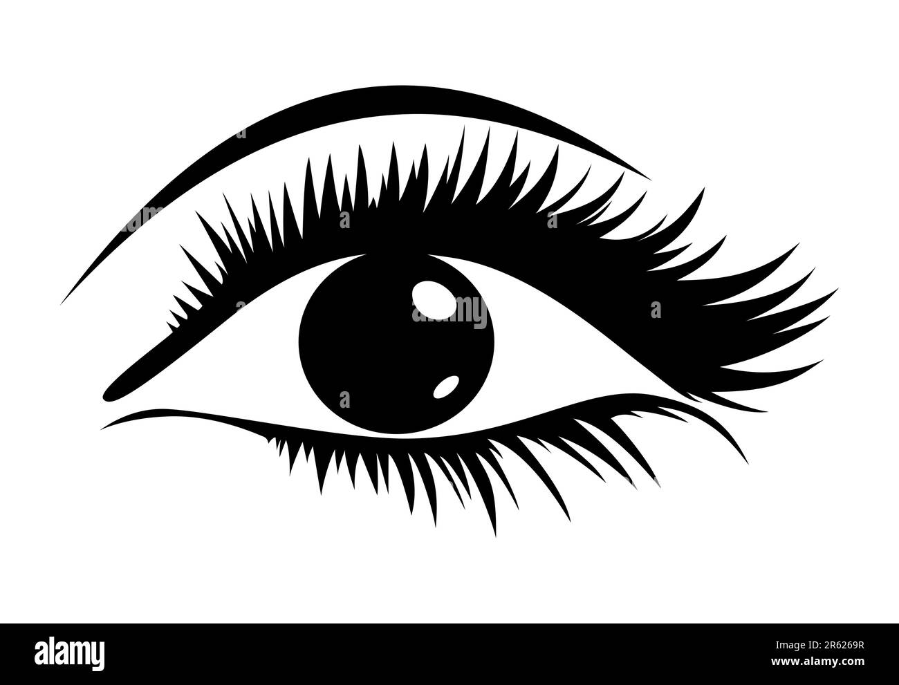 Girl Eyes, Eyes on a White Background. a Glance, a Wink Stock Vector -  Illustration of black, eyesight: 157013383