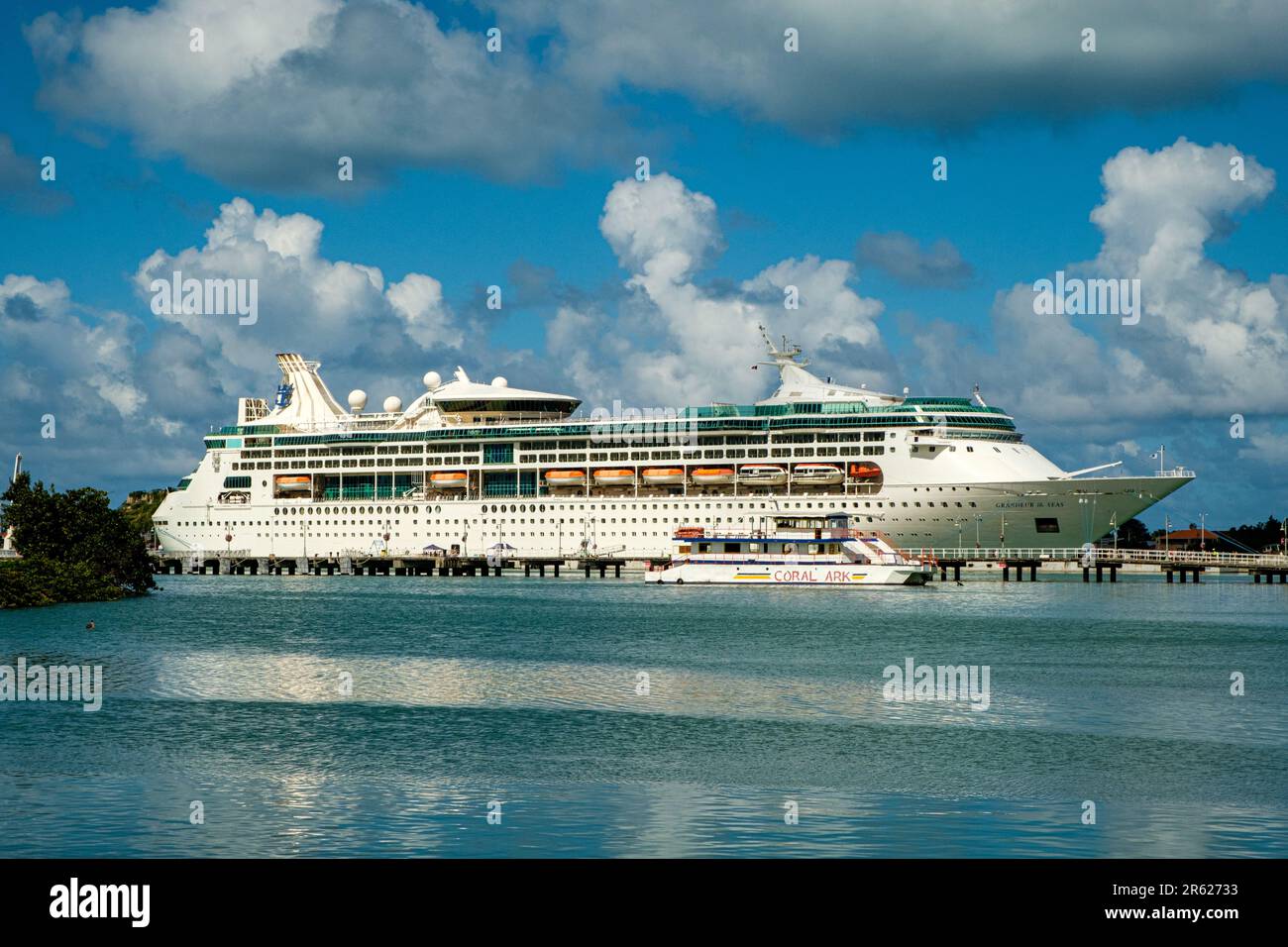 Grandeur of the Seas, Cruise Ship Port, St Johns, Antigua Stock Photo