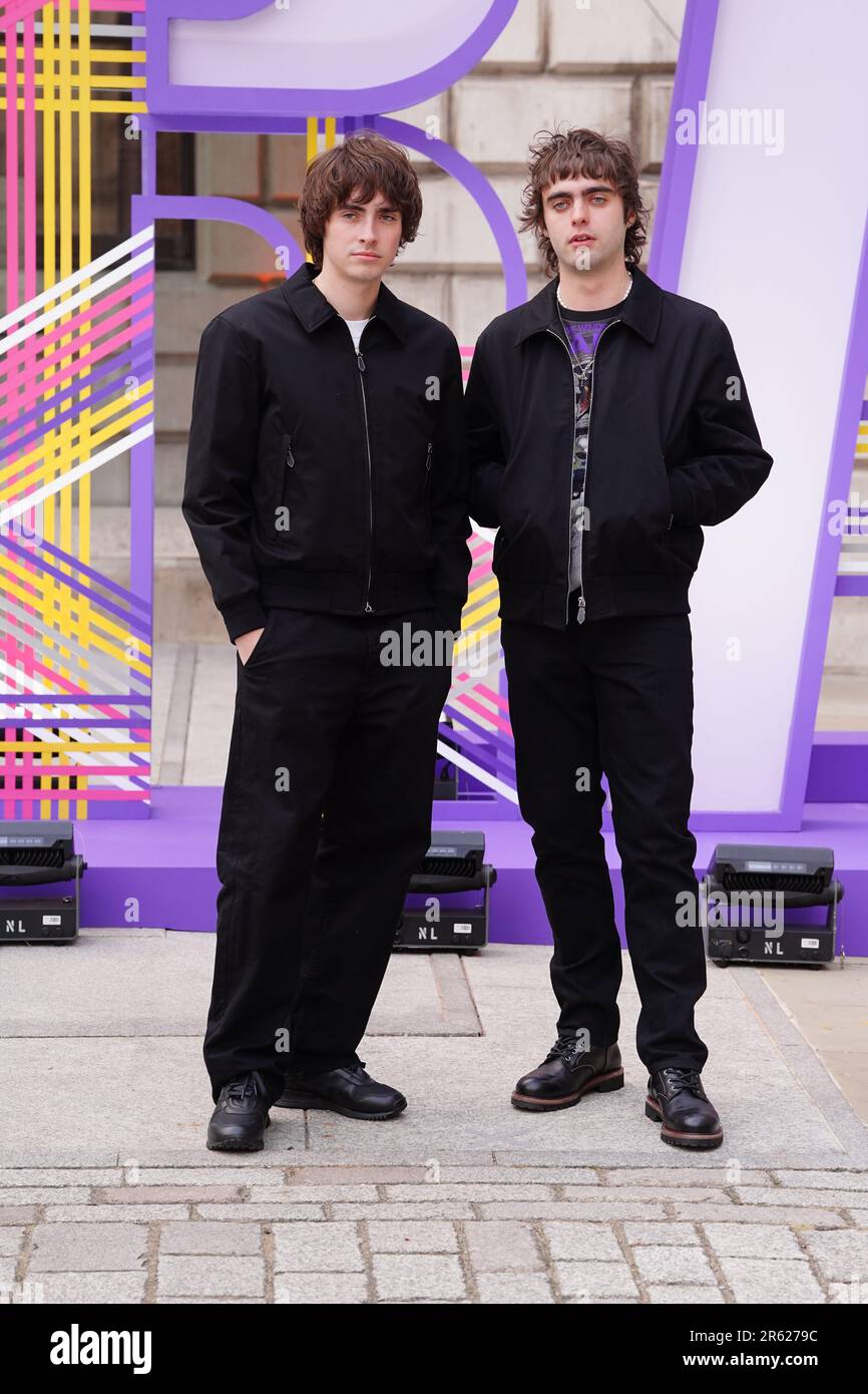 Gene Gallagher (left) and Lennon Gallagher attending the Royal Academy of Arts Summer Exhibition Preview Party held at Burlington House, London. Picture date: Tuesday June 6, 2023. Stock Photo