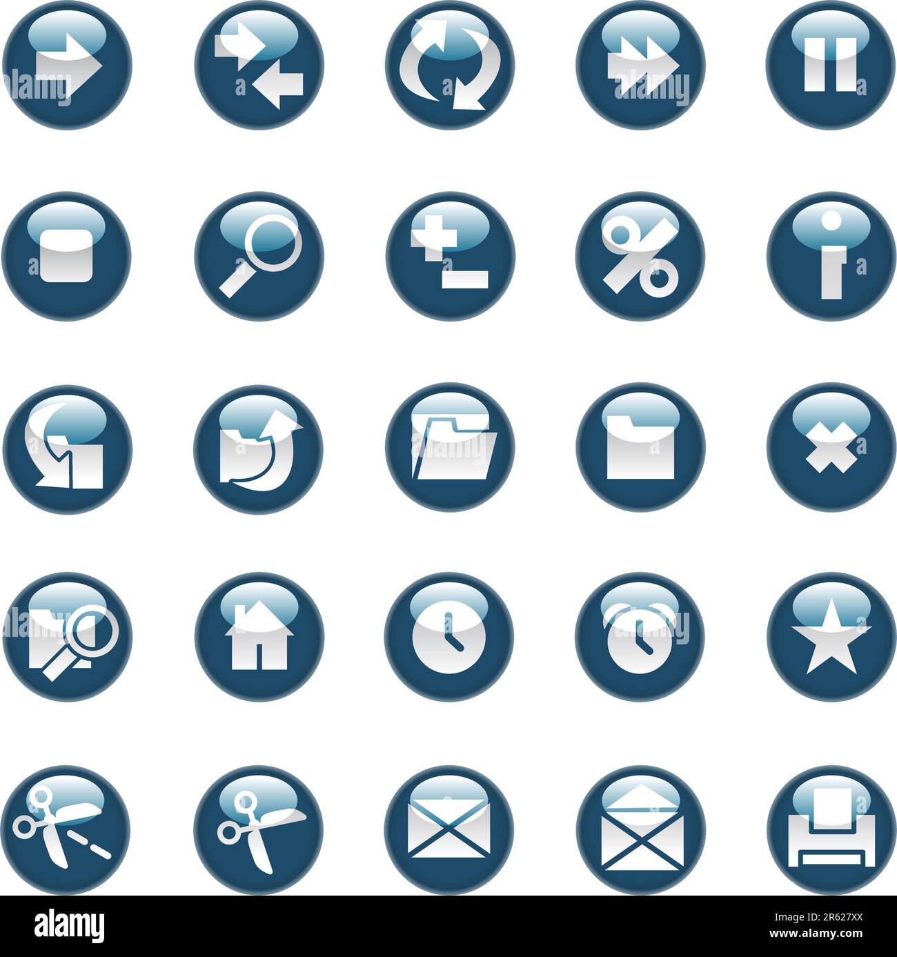 A set of common used web button (part 1) Stock Vector