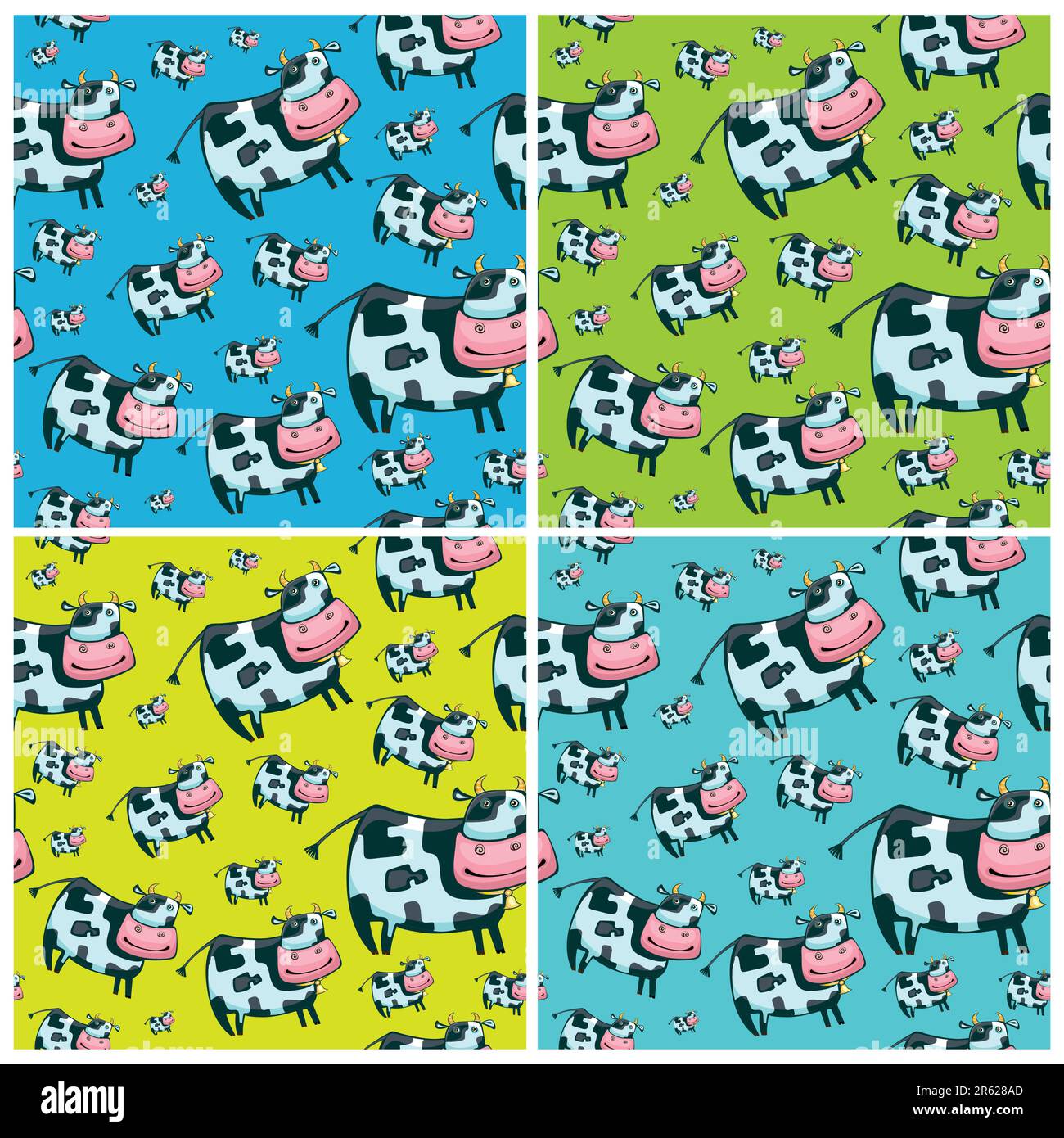 Farm animal cow seamless Cut Out Stock Images & Pictures - Alamy