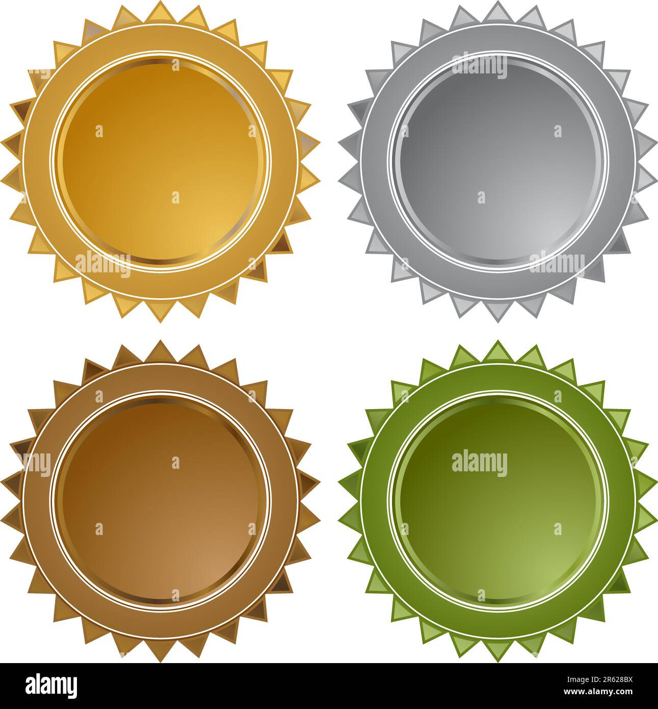 Star seals isolated on a white background. Stock Vector