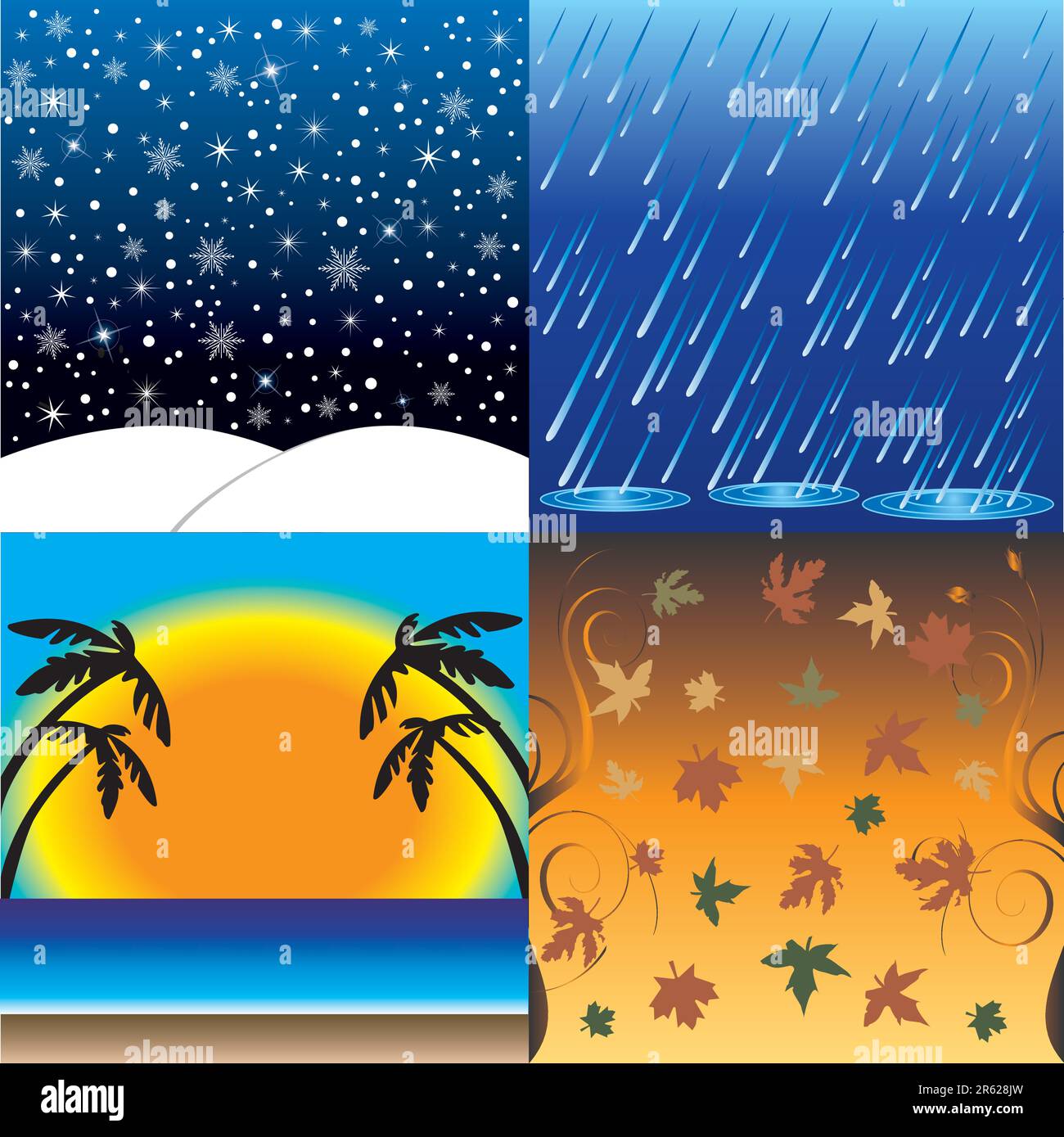 Independence beach sunset Stock Vector Images - Alamy