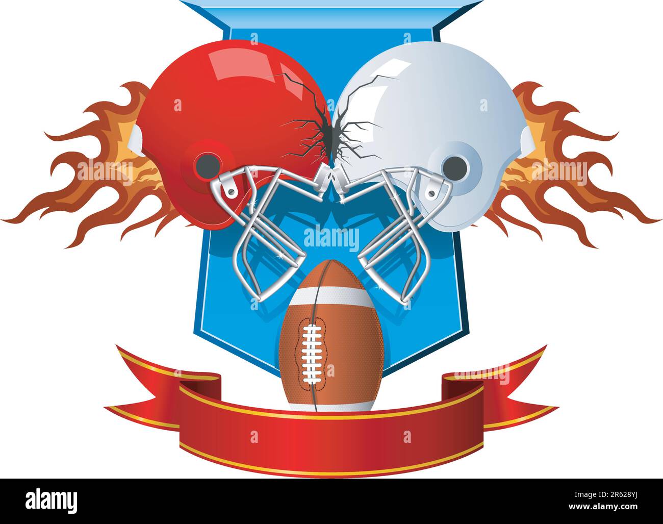Football helmet collision Stock Vector Images Alamy