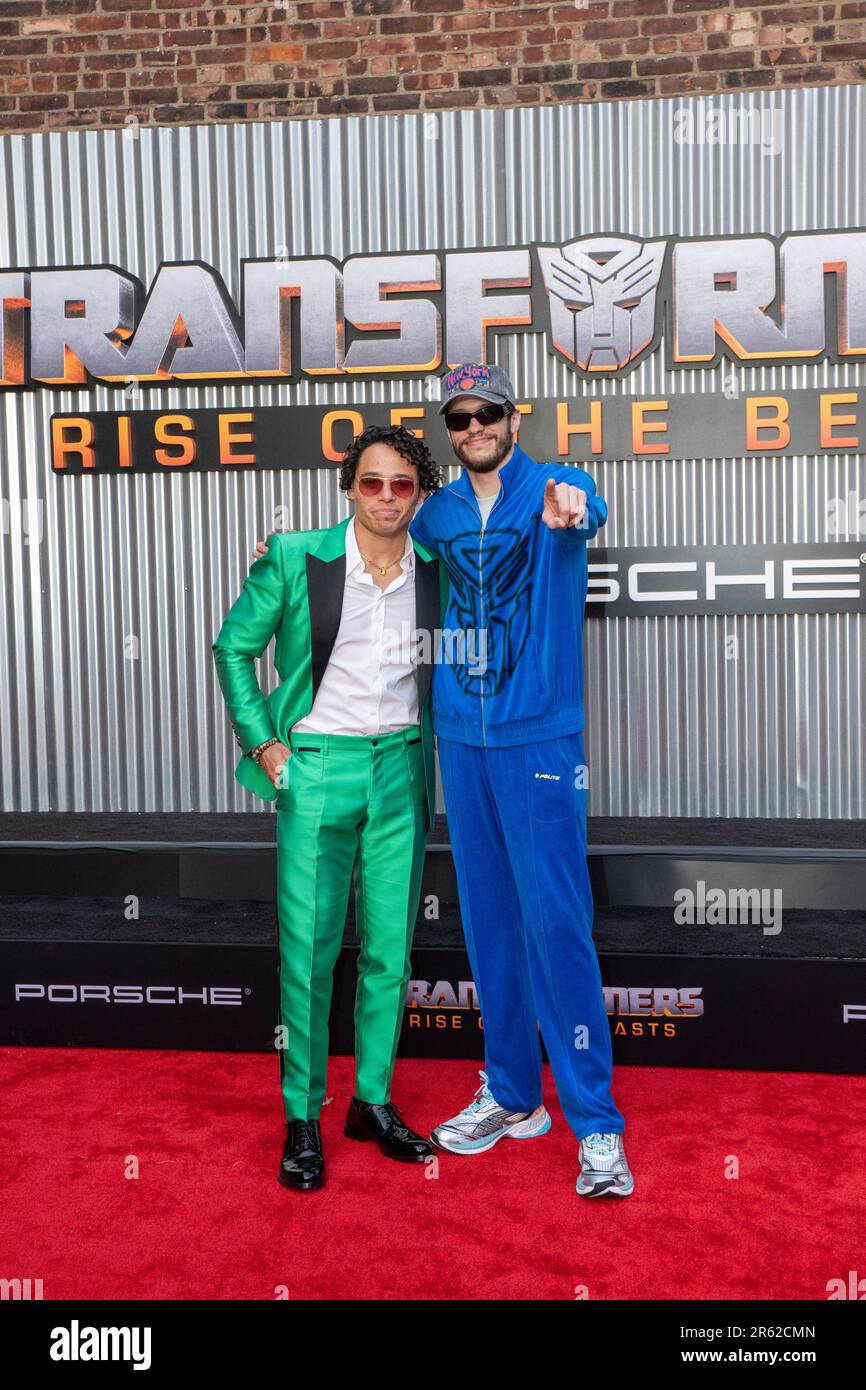 Transformers The Rise Of The Beasts New York City Red Carpet and Premiere at the Kings Theater in Brooklyn - Anthony Ramos, Pete Davison Stock Photo