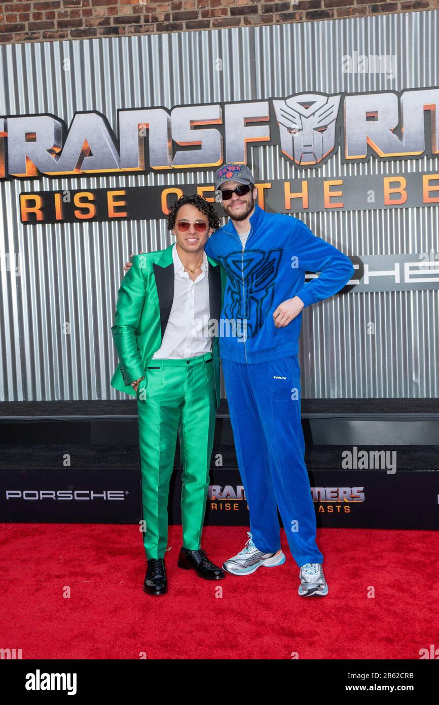 Transformers The Rise Of The Beasts New York City Red Carpet and Premiere at the Kings Theater in Brooklyn - Anthony Ramos, Pete Davison Stock Photo