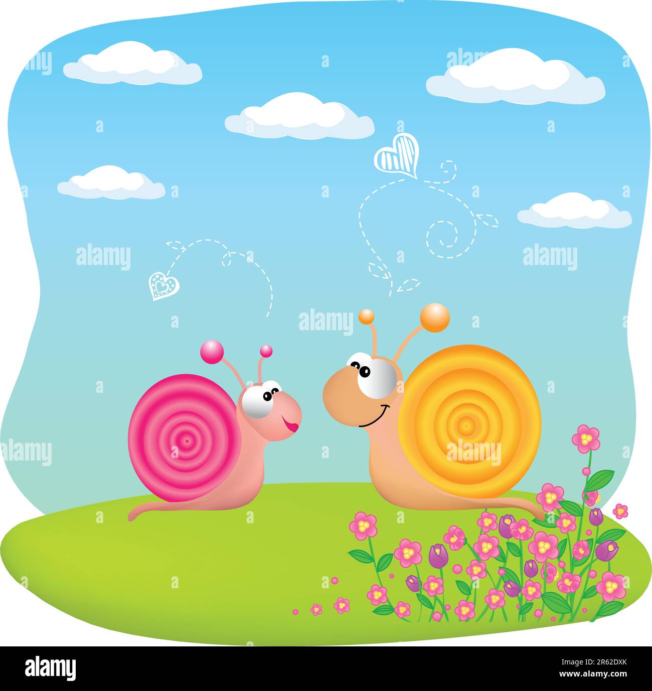 snails in love Stock Vector Image & Art Alamy