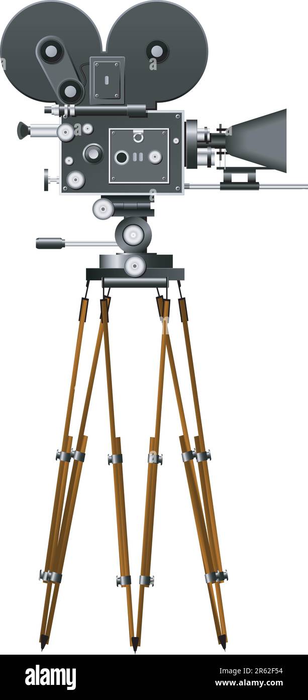 Old movie camera on tripod hi-res stock photography and images