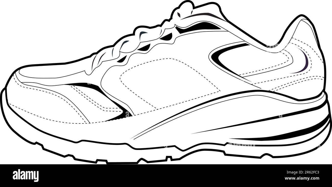 Tennis shoe isolated on a white background Stock Vector Image & Art Alamy