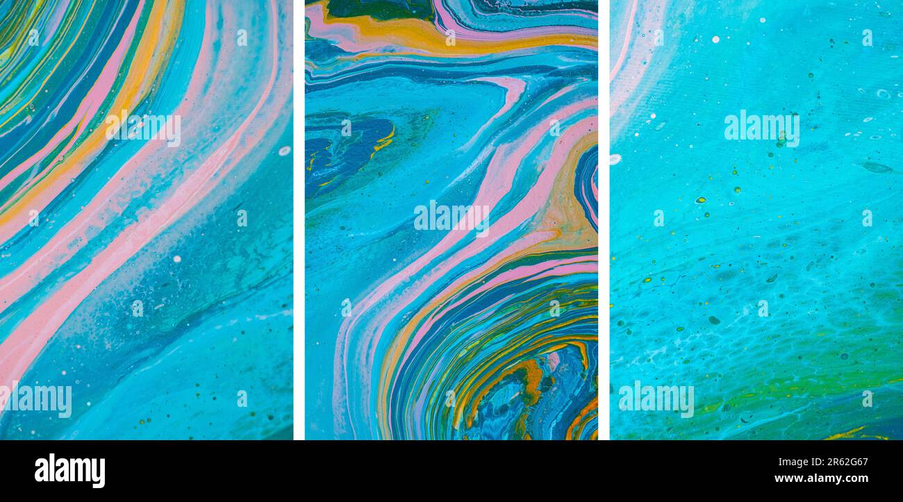 Modern fluid art painting. Abstract decorative marble texture. Stock Photo