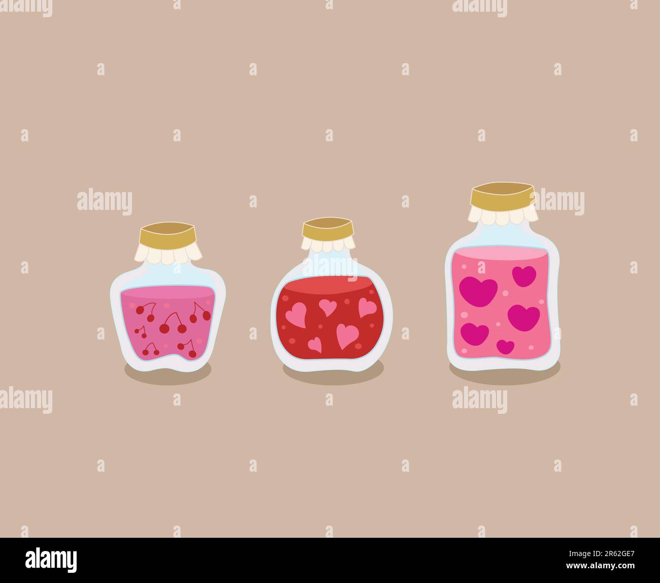 https://c8.alamy.com/comp/2R62GE7/canned-fruit-jam-filled-in-jars-stylized-strawberry-cherry-and-love-hearts-excelent-food-for-valentines-day-2R62GE7.jpg