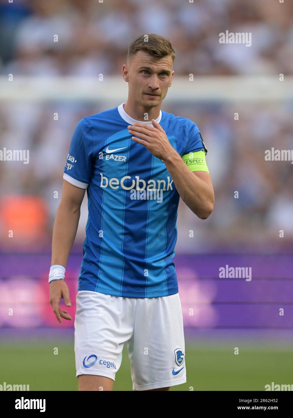 GENK - Bryan Heynen of KRC Genk during the Belgian Jupiler Pro League Championship Playoffs between KRC Genk - Royal Antwerp FC on June 4, 2023 in Genk, Belgium. AP | Dutch Height | GERRIT OF COLOGNE Stock Photo