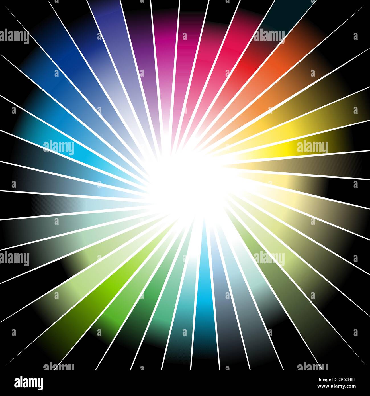 Abstract Rainbow Ray of lights explosion background Stock Vector Image ...