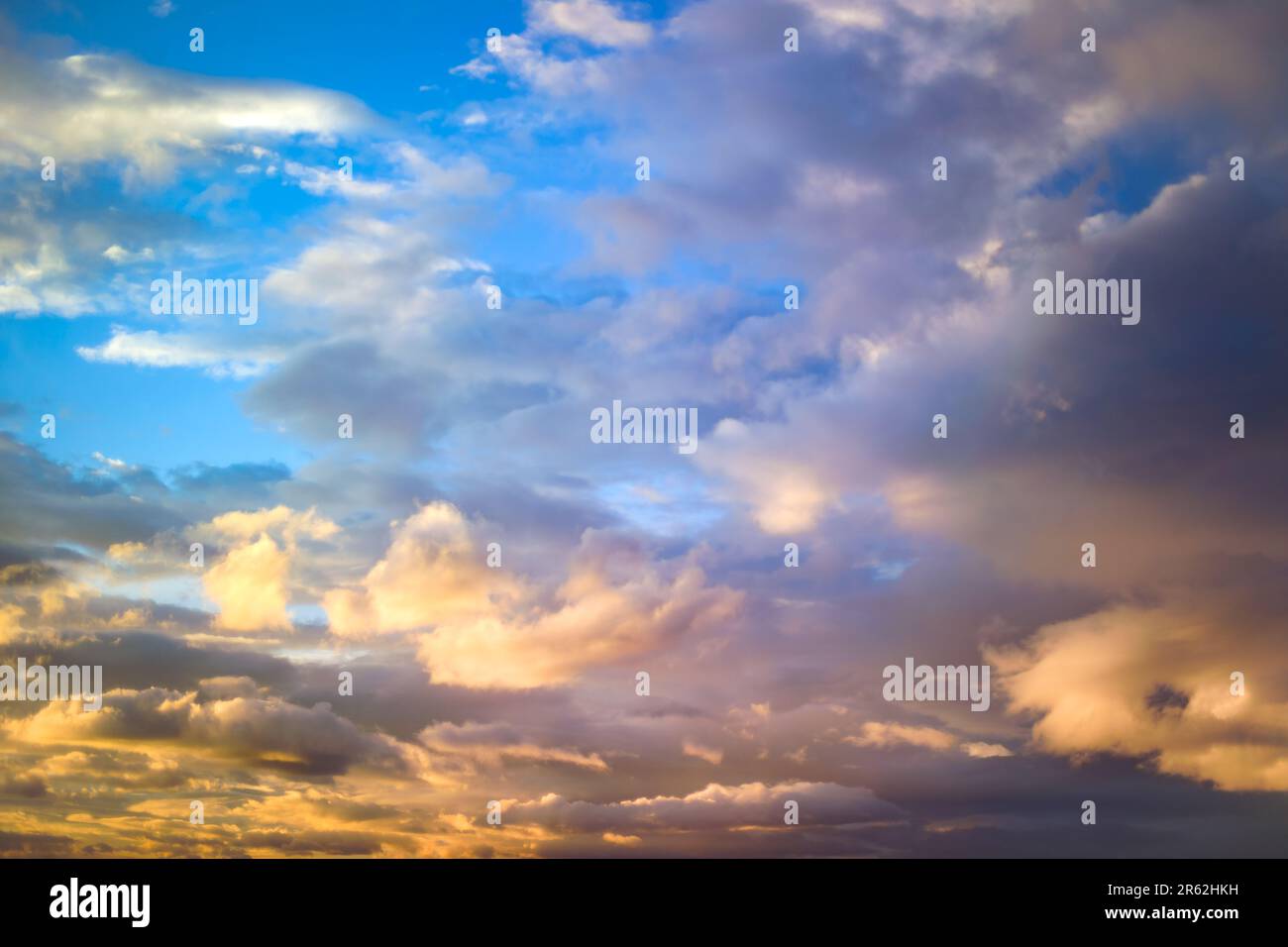 Sky with clouds at sunset Stock Photo