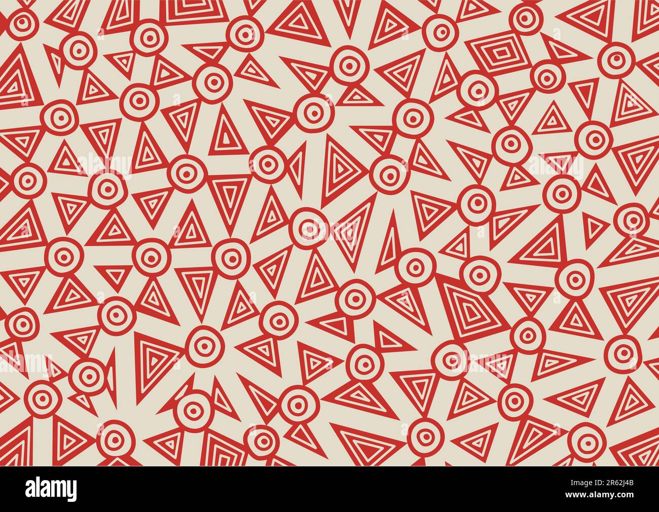 Vector pattern including ethnic Australian motive with multicolored typical elements Stock Vector