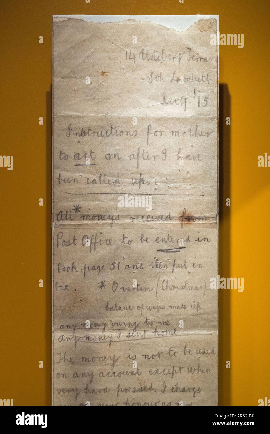 Post Office Rifleman Leonard Eldridge's WWI battlefield will (9th Dec