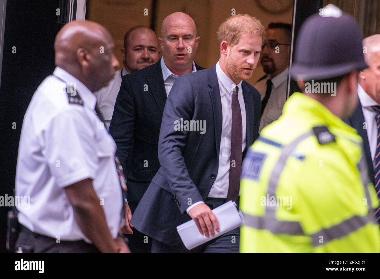London, UK. 06th June, 2023. Prince Harry, Duke of Sussex, leaves the
