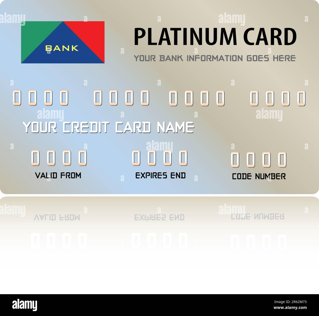 Platinum Credit Card (Vector fully editable and resizable Stock Vector