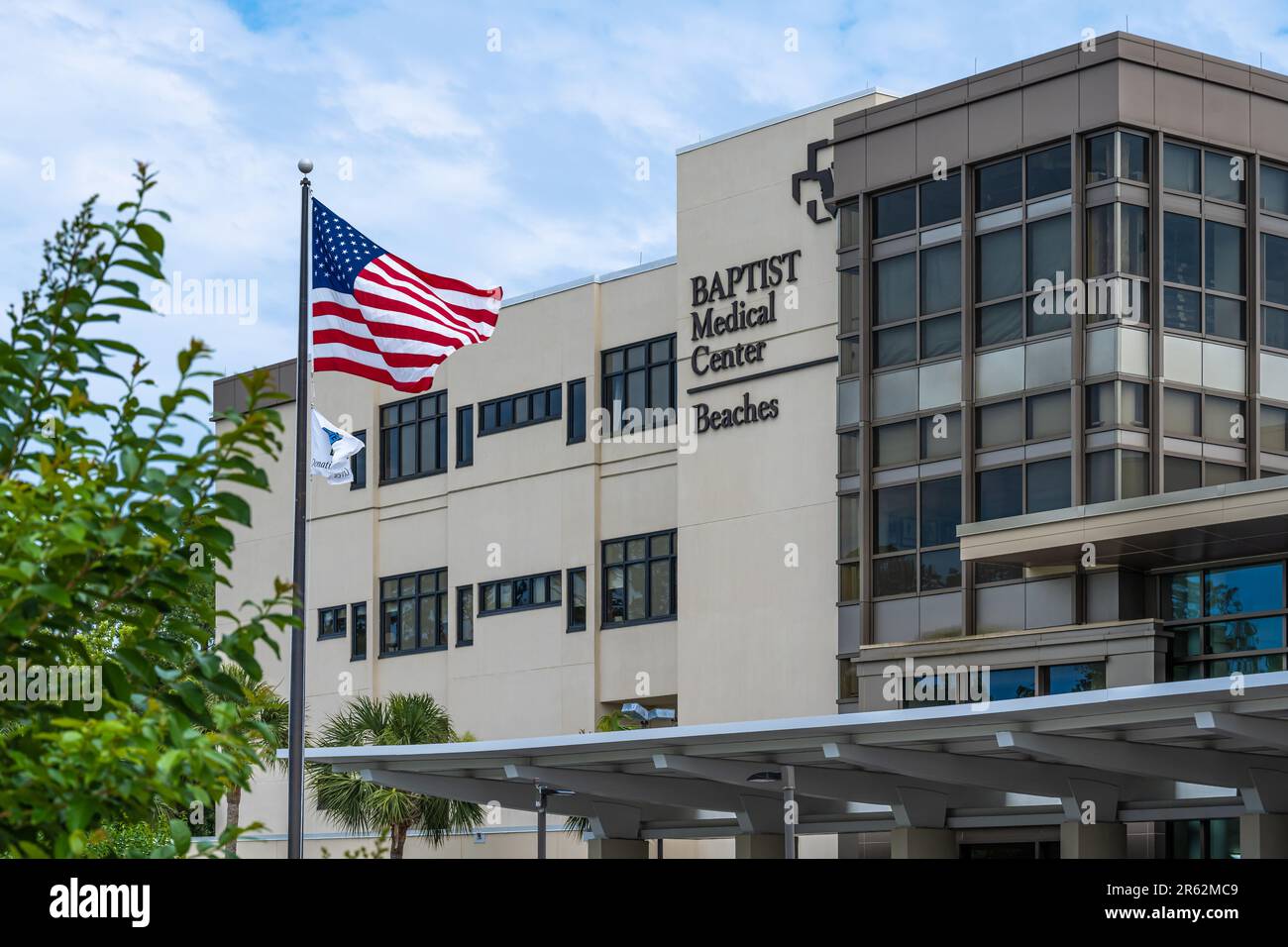 Baptist Medical Center / Beaches, a hospital in the Baptist Healthcare system, in Jacksonville Beach, Florida. (USA) Stock Photo