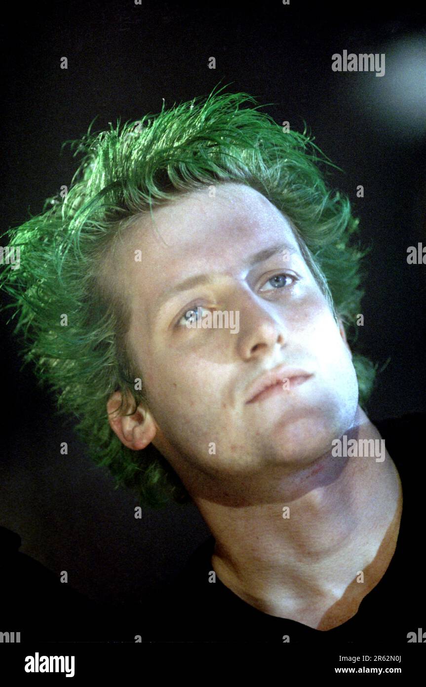 Milan Italy 1997-09-17 :Tré Cool drummer of Green Day during the Sonic TV show Stock Photo