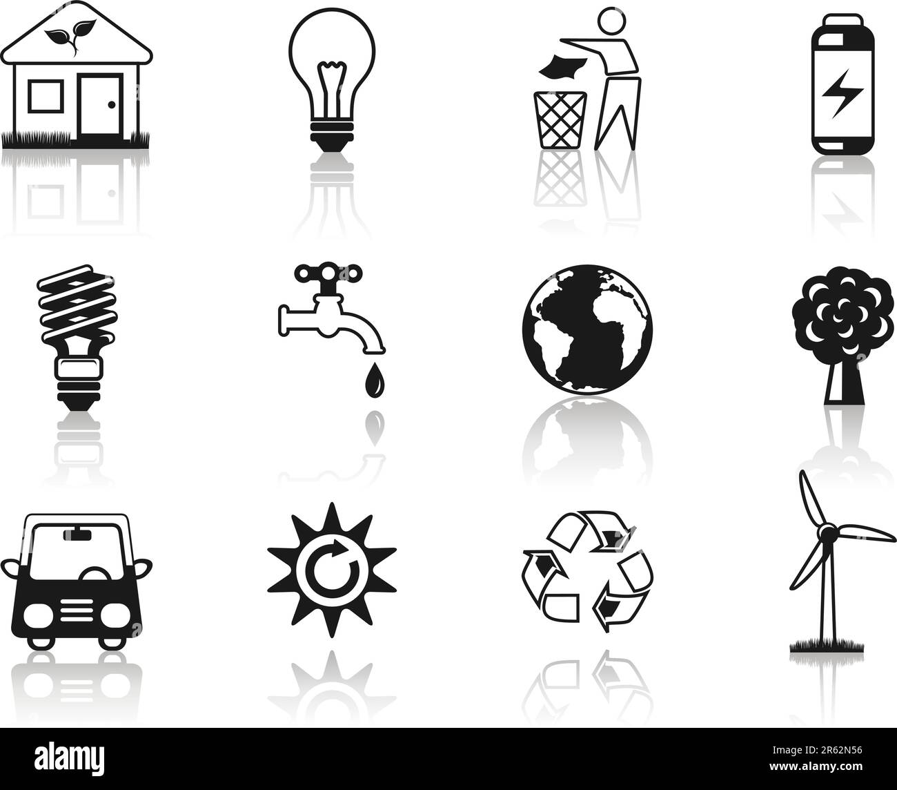 Environment Black Icon Set Stock Vector Image & Art - Alamy