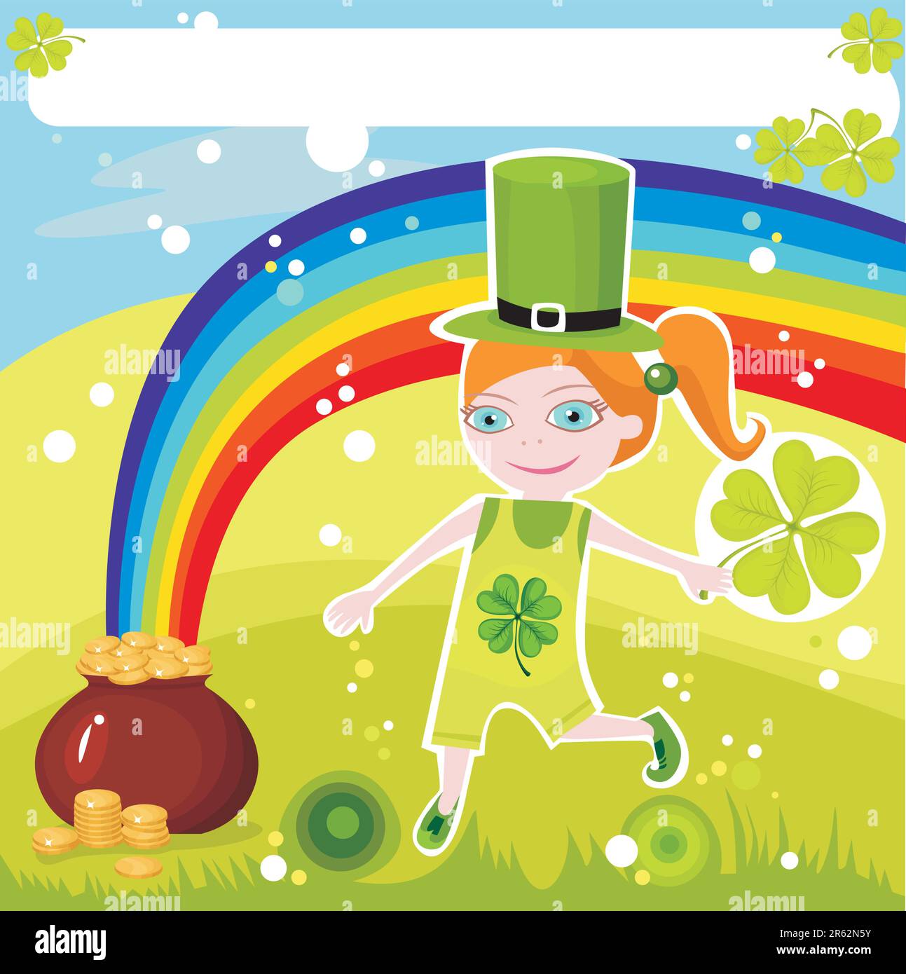vector illustration of a  st.patricks day card Stock Vector