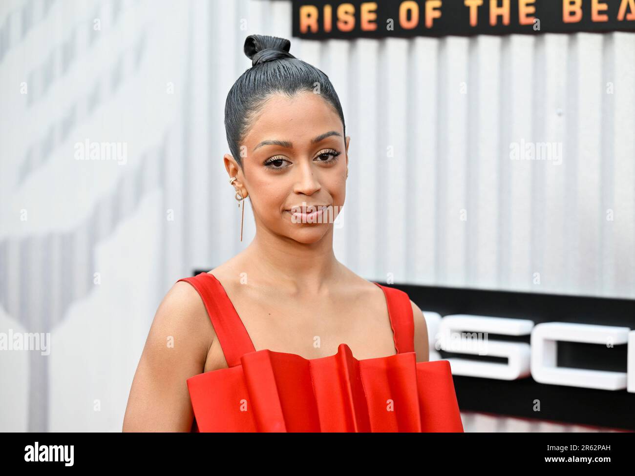 Liza Koshy attends the premiere of "Transformers Rise of the Beasts