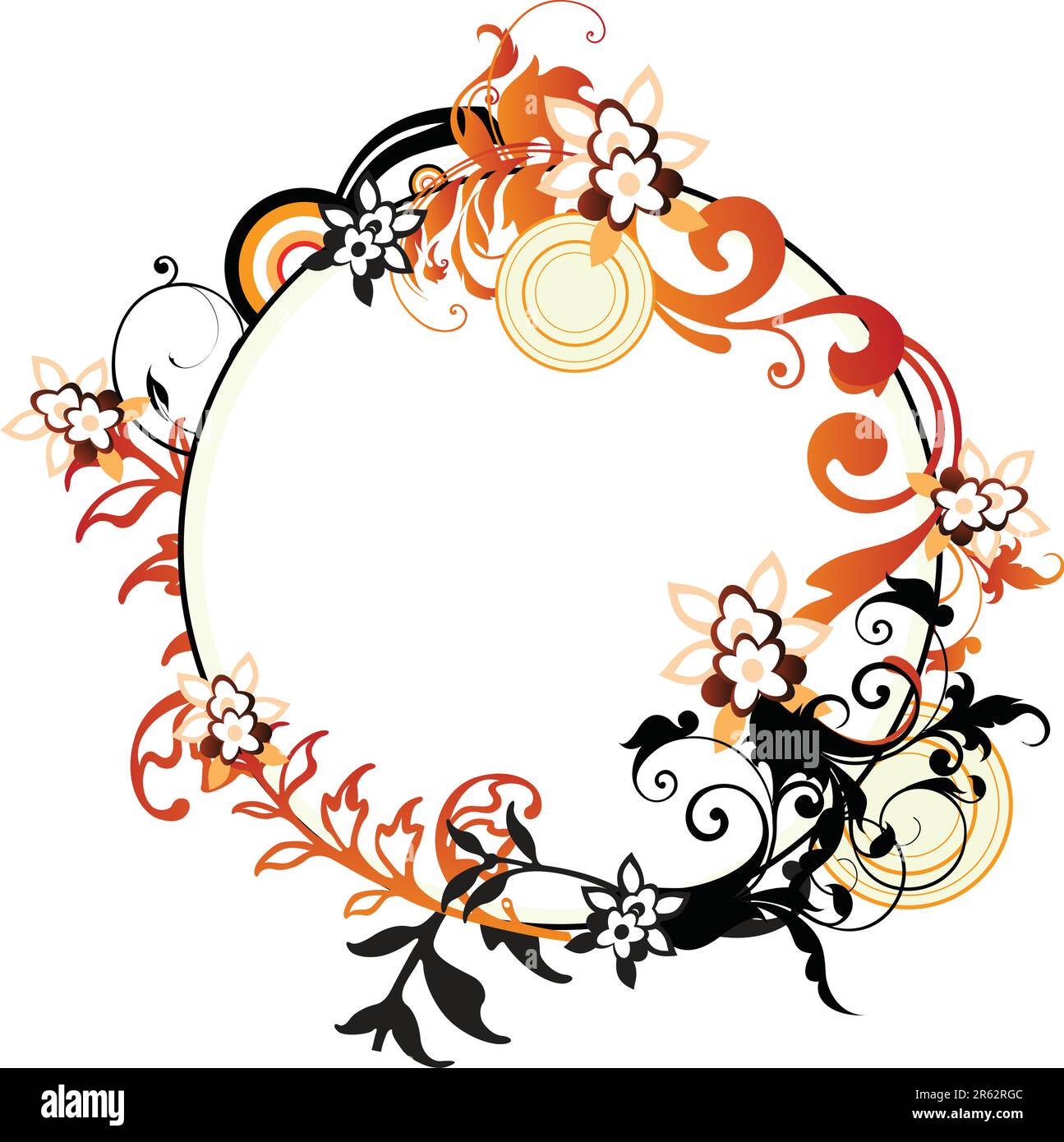 frame with variety of floral designs Stock Vector Image & Art Alamy