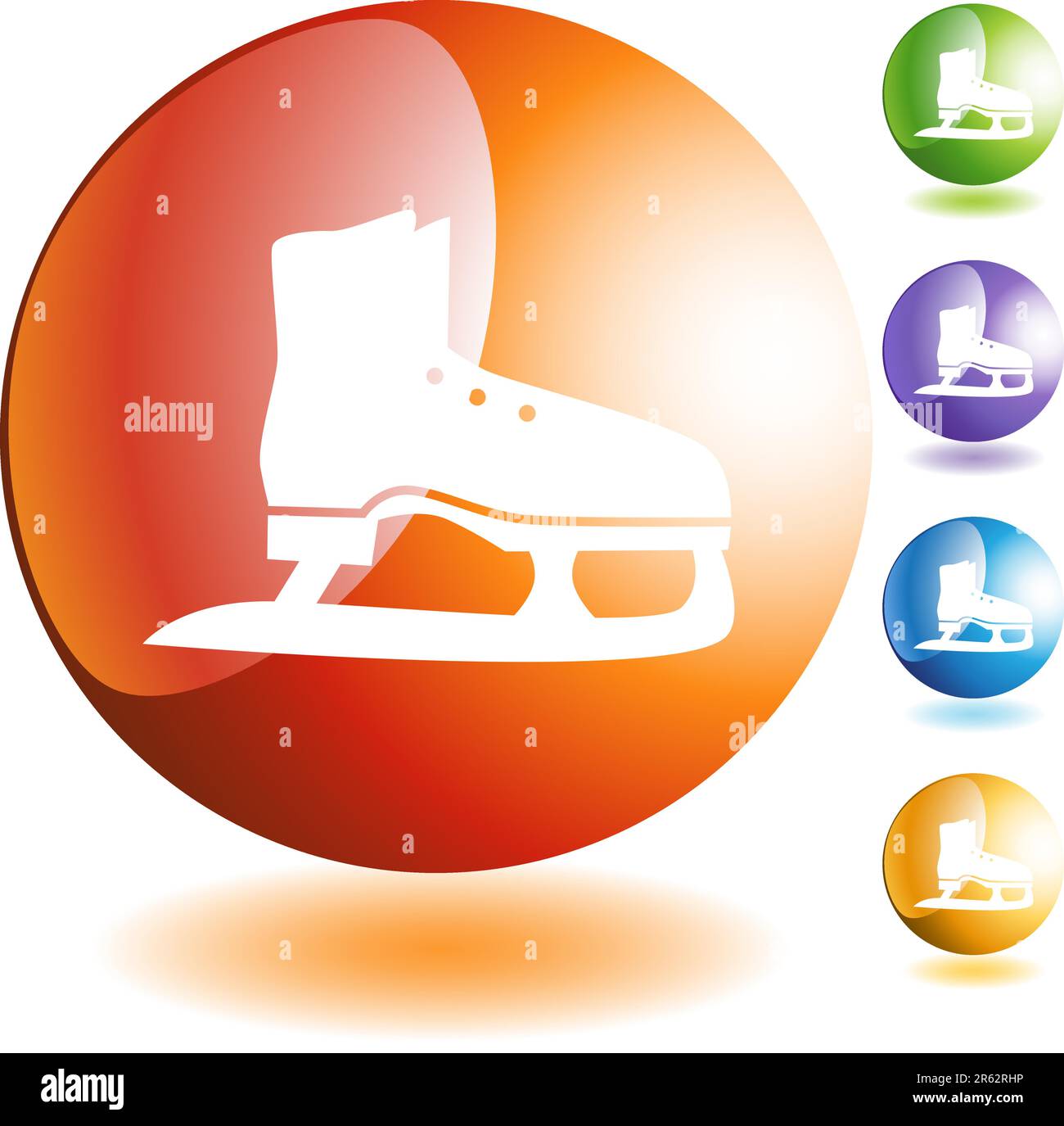 Ice skate icon button symbol isolated on a background. Stock Vector