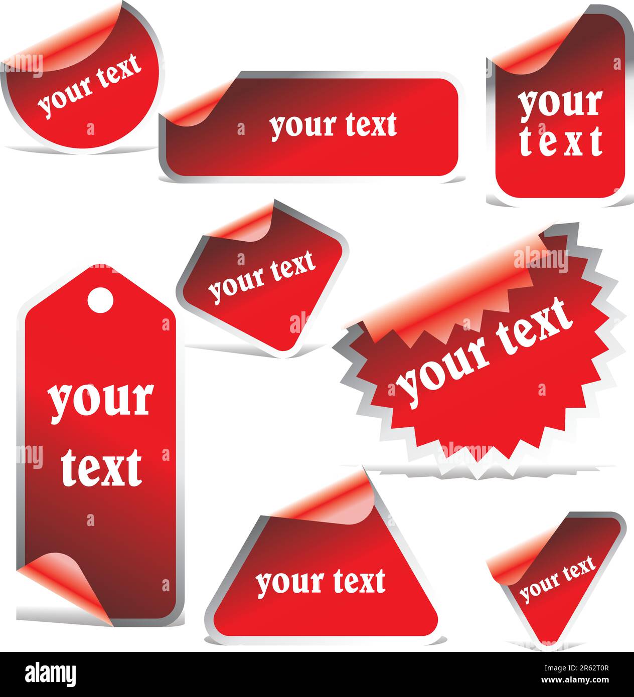 vector tag and sticker set Stock Vector