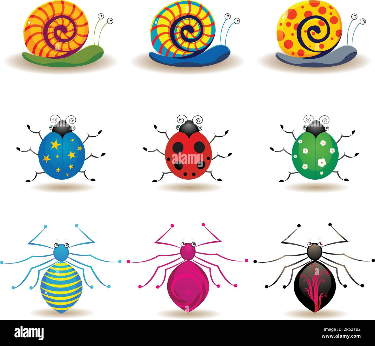 Three different insects pattern design Stock Vector Image & Art - Alamy
