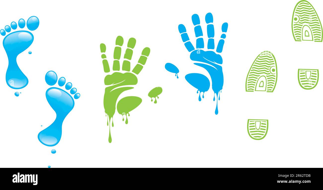 Footprint,fingerprint,elements pattern design Stock Vector Image & Art