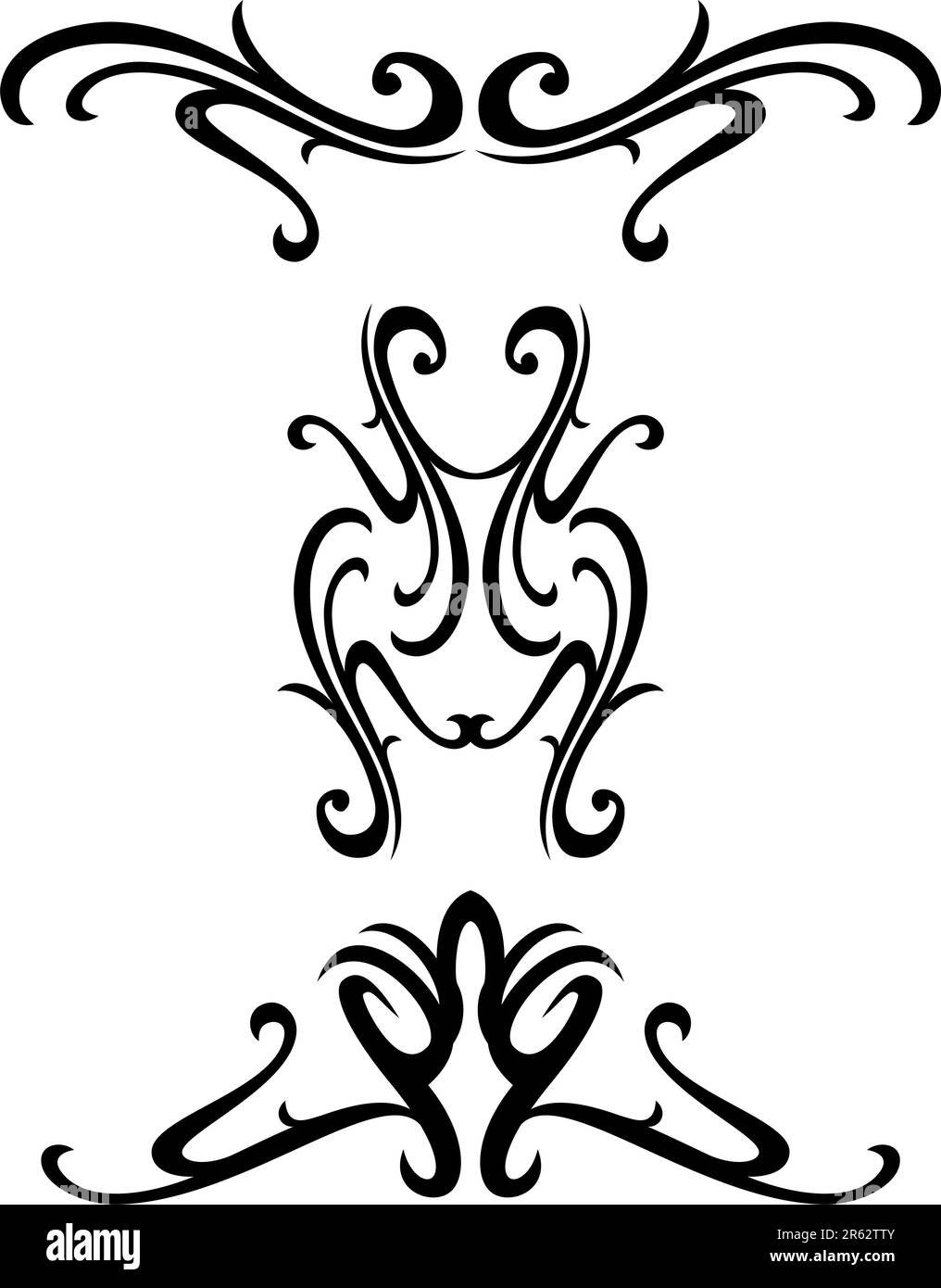 Vector tribal ornamental design elements - tatto Stock Vector