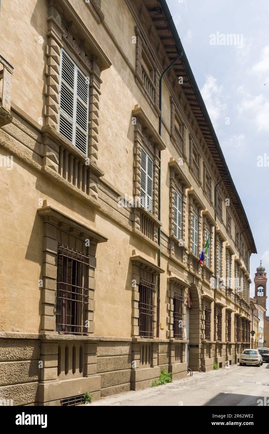 Faenza, Italy (3rd June 2023) - External view of Palazzo Milzetti, seat of the Neoclassical age in Romagna Museum Stock Photo