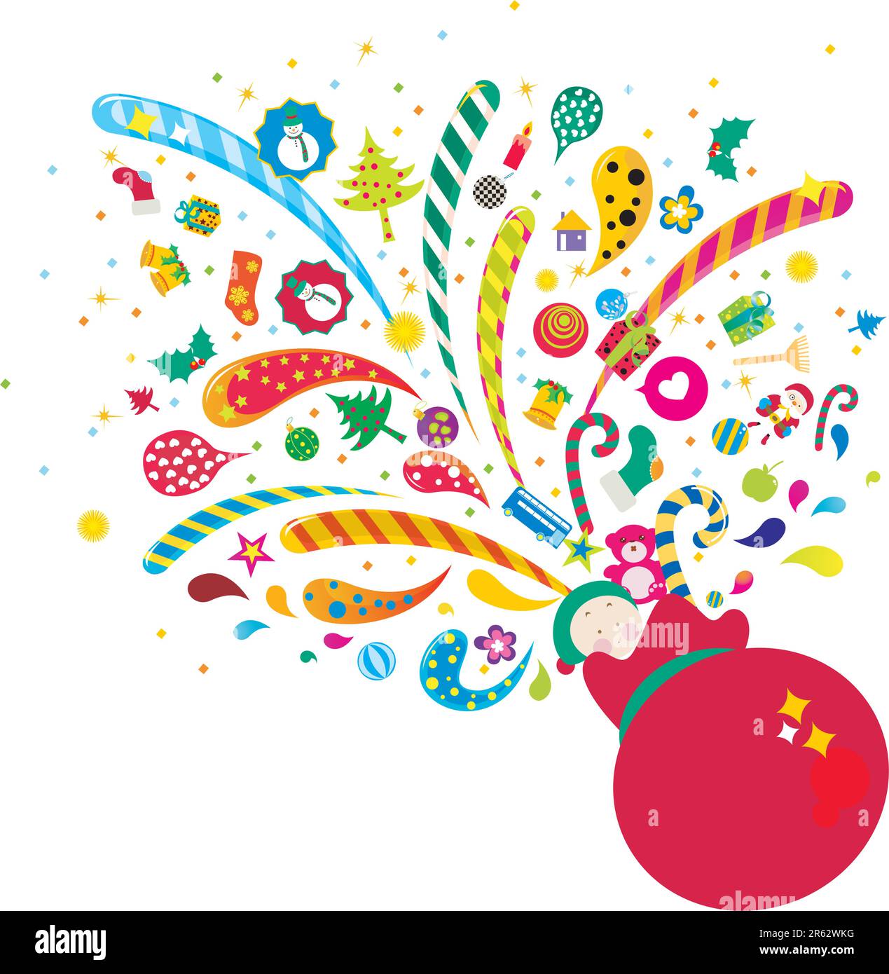 Christmas gift bag pattern design Stock Vector Image & Art Alamy