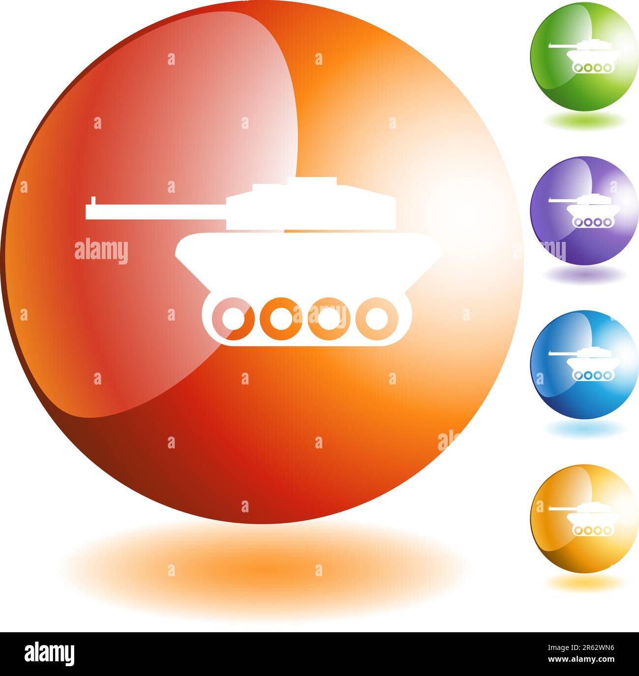 Tank icon web button isolated on a background Stock Vector Image & Art ...