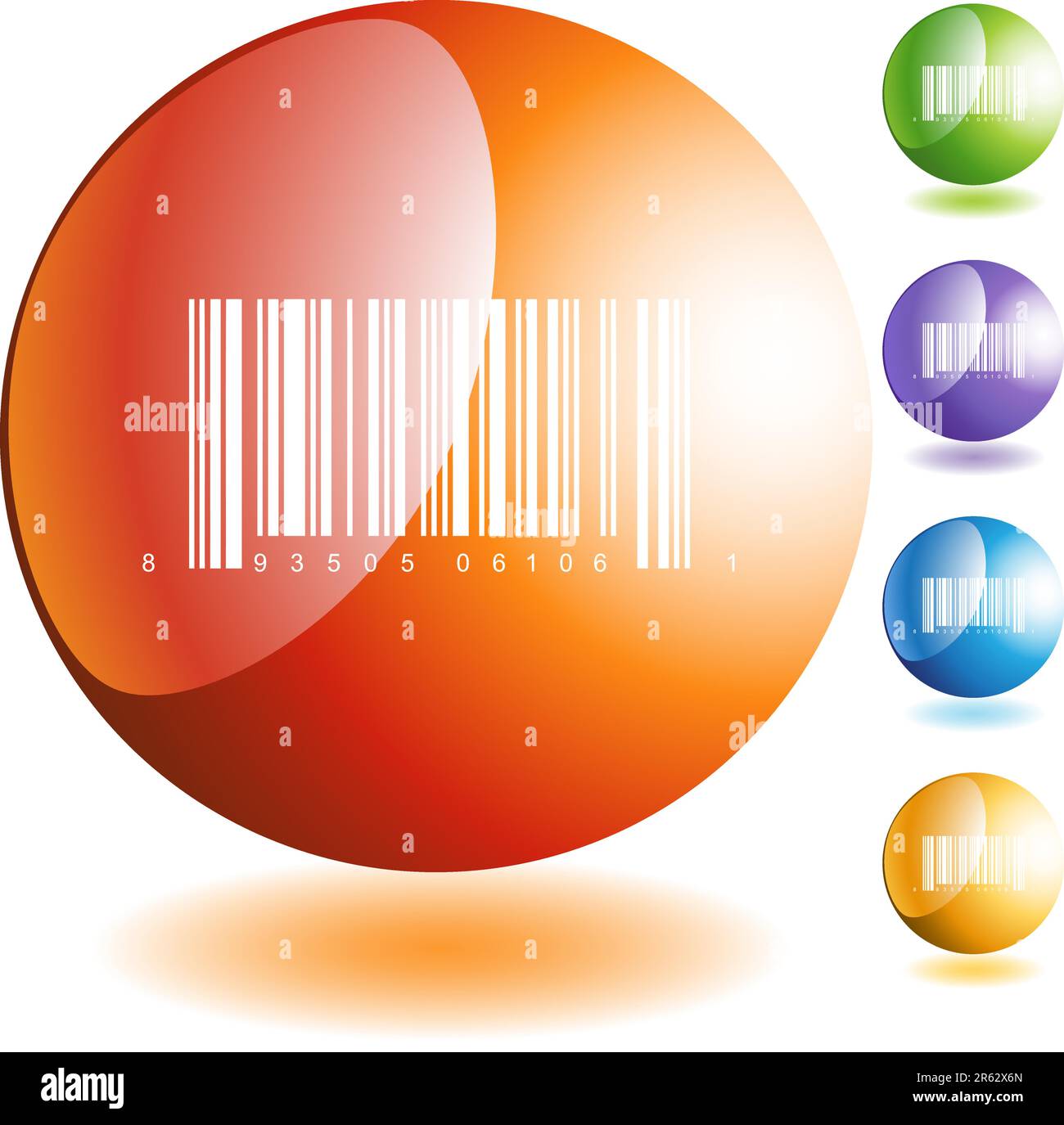 Barcode icon web button isolated on a background Stock Vector Image ...