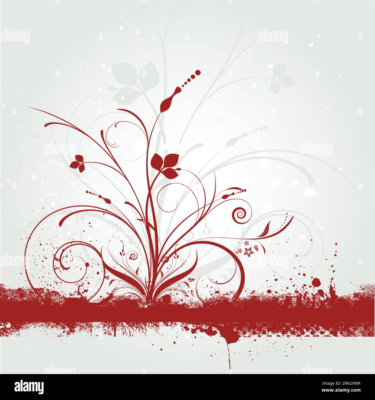Floral design on grunge background Stock Vector Image & Art - Alamy