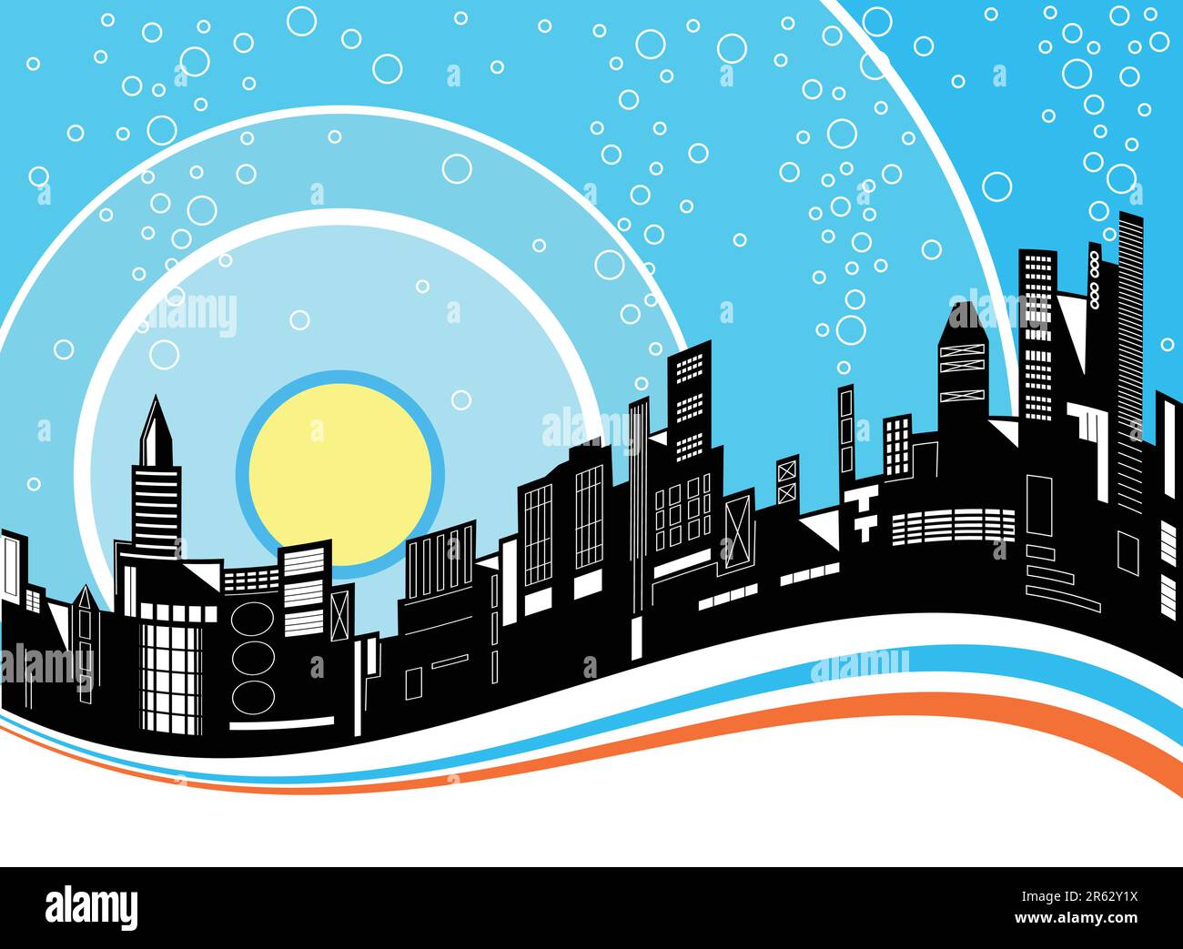 Editable vector illustration of a city skyline Stock Vector Image & Art ...