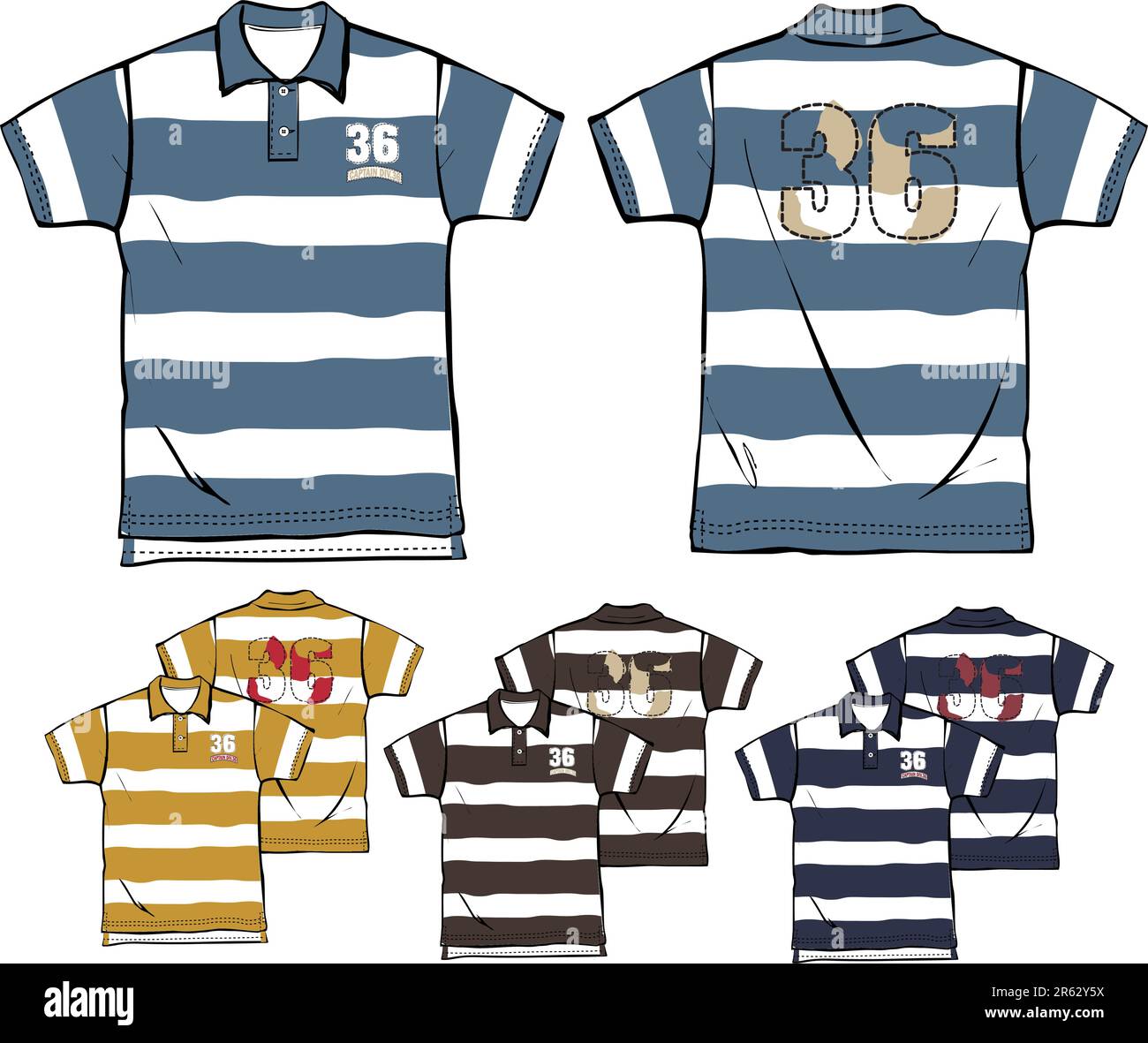 men polo shirts Stock Vector