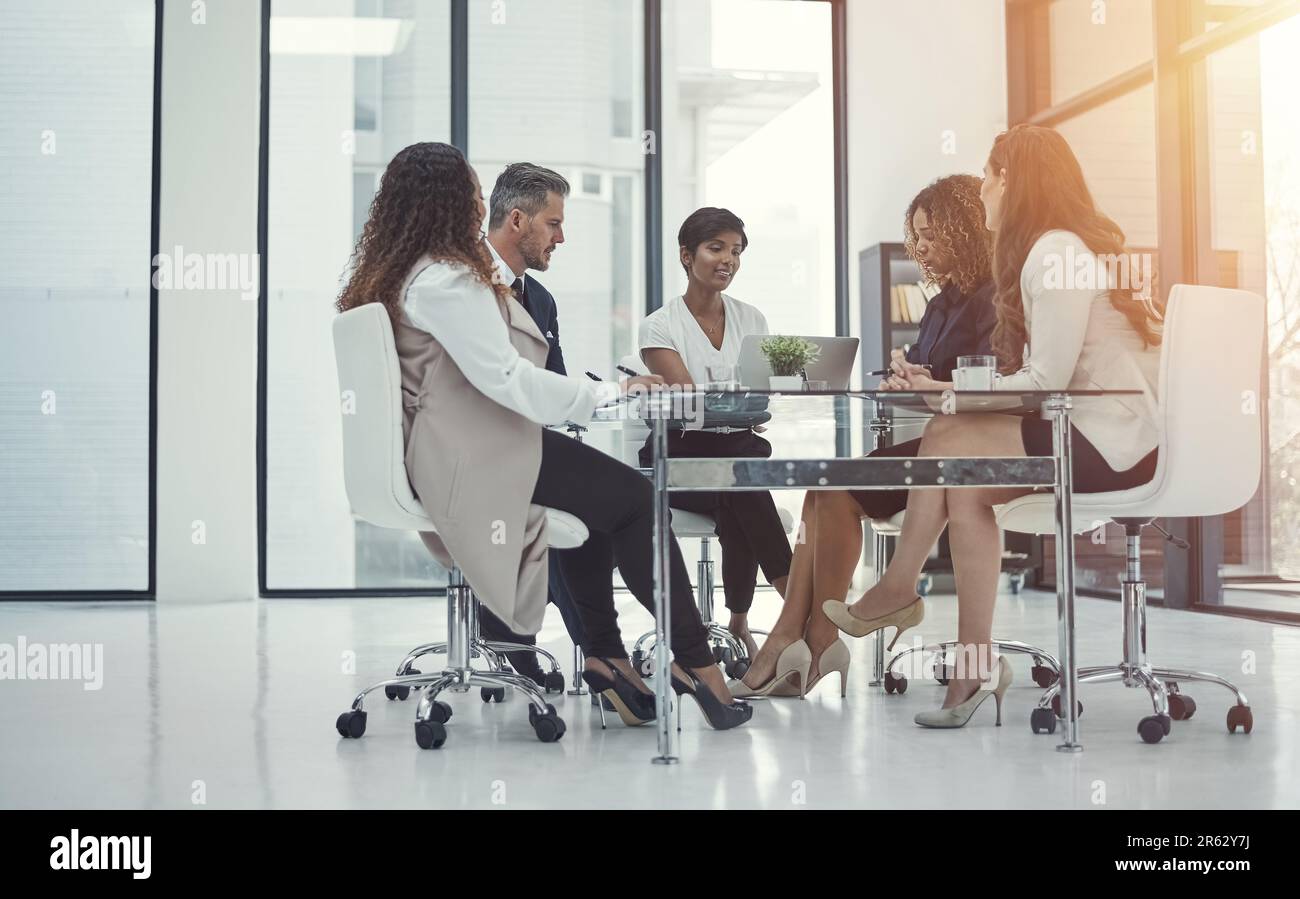 Moving business forward with successful meetings. a group of colleagues