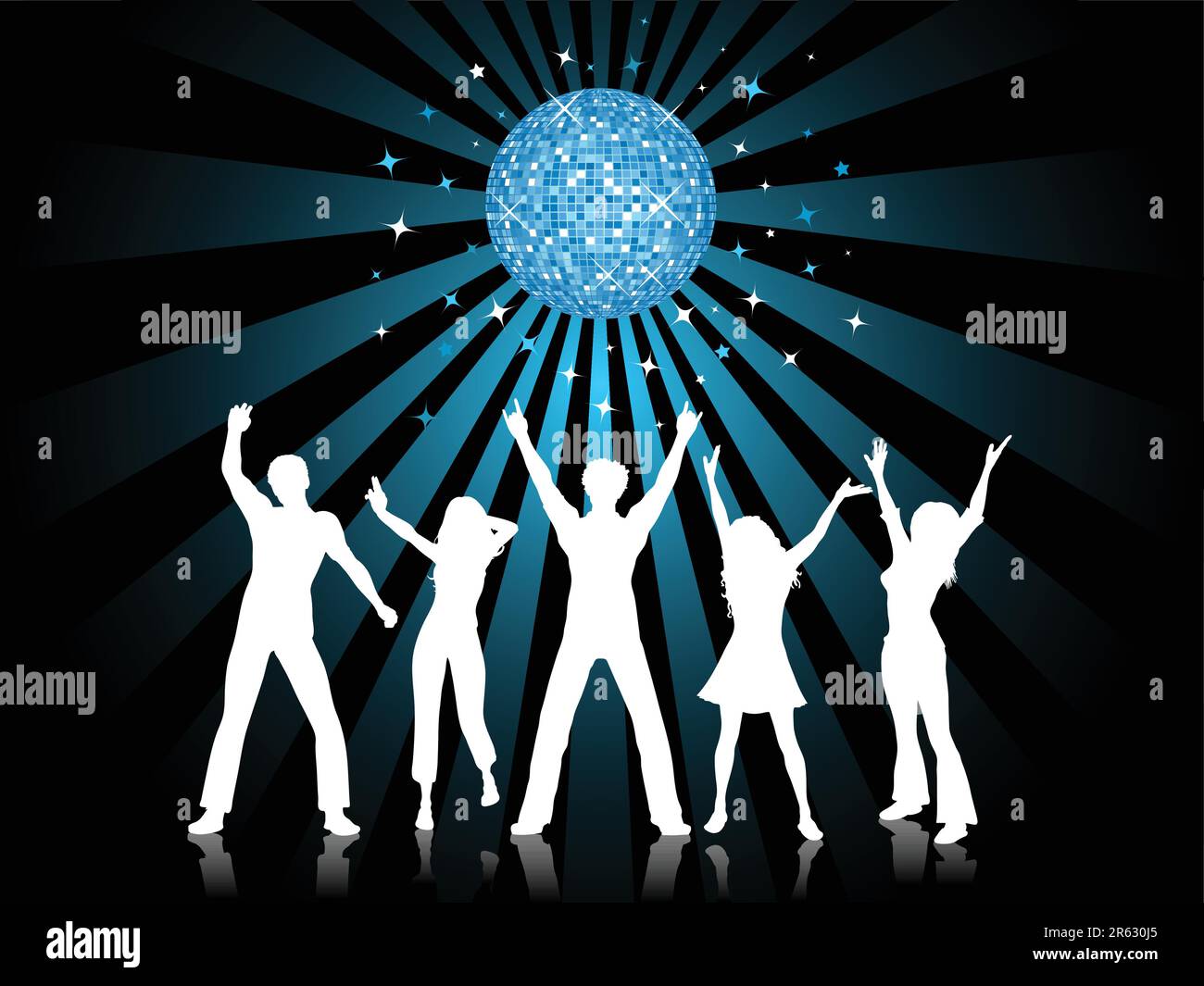 Vintage dancing group Stock Vector Images - Alamy
